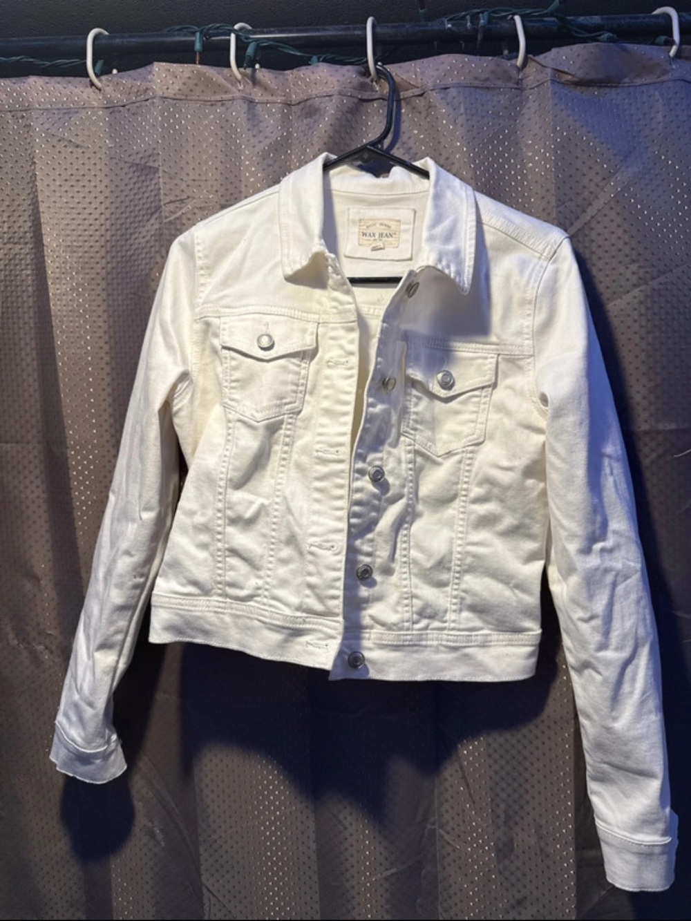Basic Denim Wax Jean White Denim Jacket